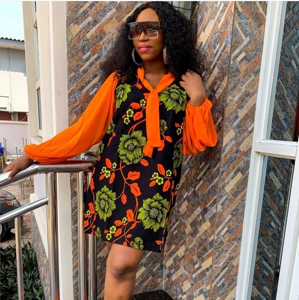 Ankara  midi dress size 14/16 no zipper ea…